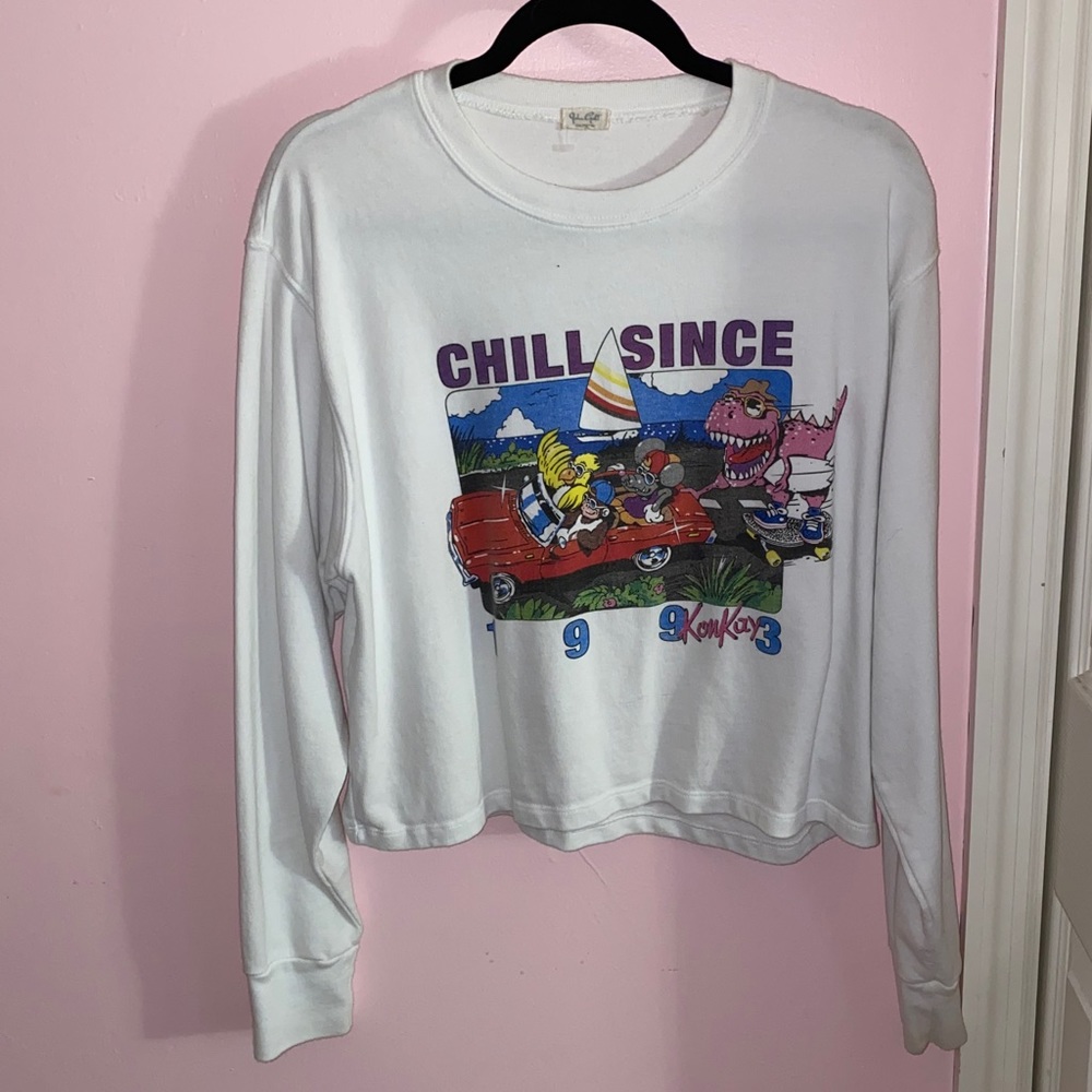 chill since 1993 cropped long sleeve